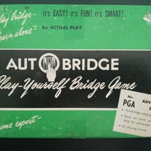 vintage Auto Bridge game original box 1957 card game 4 hand